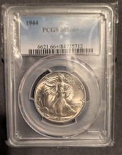 1944 PCGS MS66+ Walking Liberty Half w/ Exceptional Eye Appeal & Strong Strike