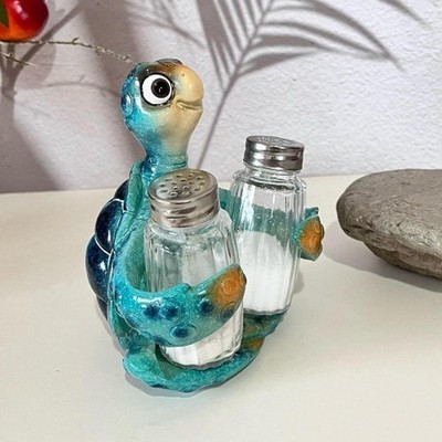 Schildkröte Salz und Pfefferstreuer Set Behälter Tier Statue Ornament für Zuhause