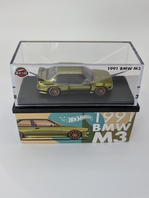 Hot Wheels RLC 1991 BMW M3 E30 Olive Green Spectraflame Red Line Club Acryl OVP