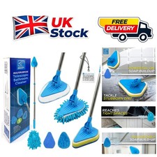 Efficient Bathroom Tile Cleaner with Extendable Handle - For Hard-to- Spots