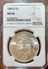 1883-O Morgan Silver Dollar NGC MS64 New Orleans Minted — photo 1