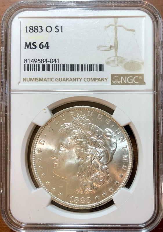 1883-O Morgan Silver Dollar NGC MS64 New Orleans Minted