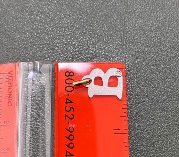 18K Solid Gold Two-Tone Initial Pendant - image 9