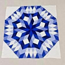 Handmade Winter Dream Baby Quilt Top 47x47 Pi...