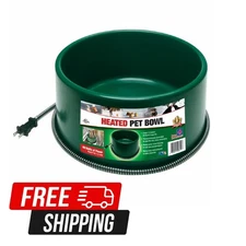 Farm Innovators P-60 1.5 Gallon Electric Heated Pet Water Bowl, 60 Watt, Green