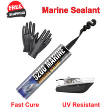 Black 5200 Marine Sealant Fast Cure, High Bond Strength, UV Resistant Underwater