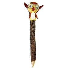 Rustic Yarn Owl Twig Pencil OS Brown Topper H...