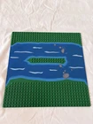LEGO 309p02 Base Plate 6552 Rocky River Island 32x32 Green Blue Water 1990’s
