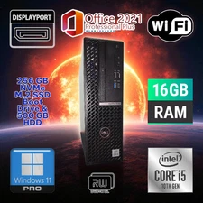 Dell OptiPlex 5090 SFF WiFi Win 11 Pro MS Office i5 10th Gen 256GB SSD 16 GB RAM