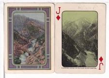 Single Railroad Playing Card "Western Pacific, WP 1" Bollhagen, Wide Souv, 1919