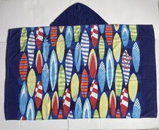 Pottery Barn Kids Surfboards Hooded Towel 50  X 30  100 Cotton Beach Bath