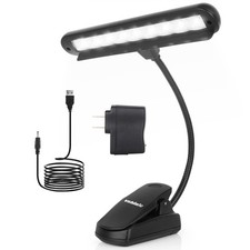 Vshinic Music Stand Light,Clip On Piano Lights 9 LED Orchestra Light Black