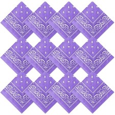 Bandanas Bulk 12 PCS 22x22 Inch Paisley Headband Cowboy Handkerchief Men Women