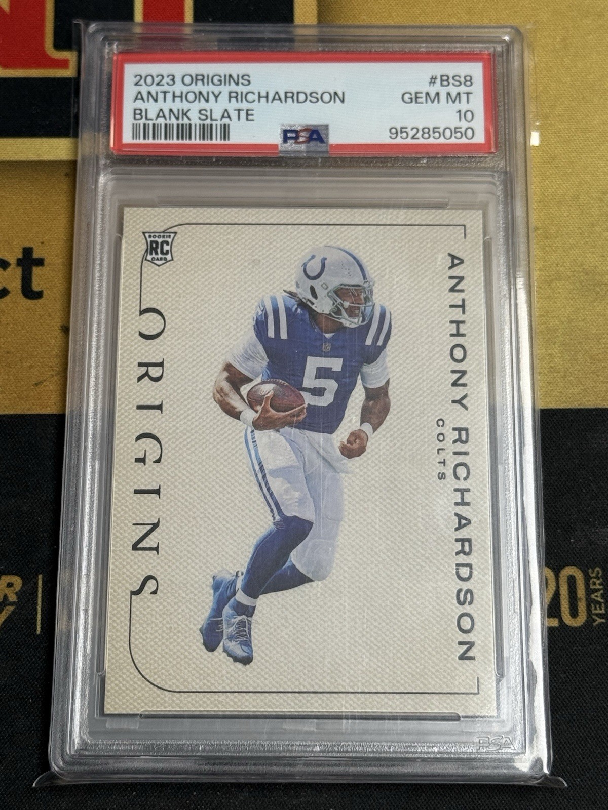 2023 Panini Origins Blank Slate #BS-8 Anthony Richardson Rookie SSP Colts PSA 10
