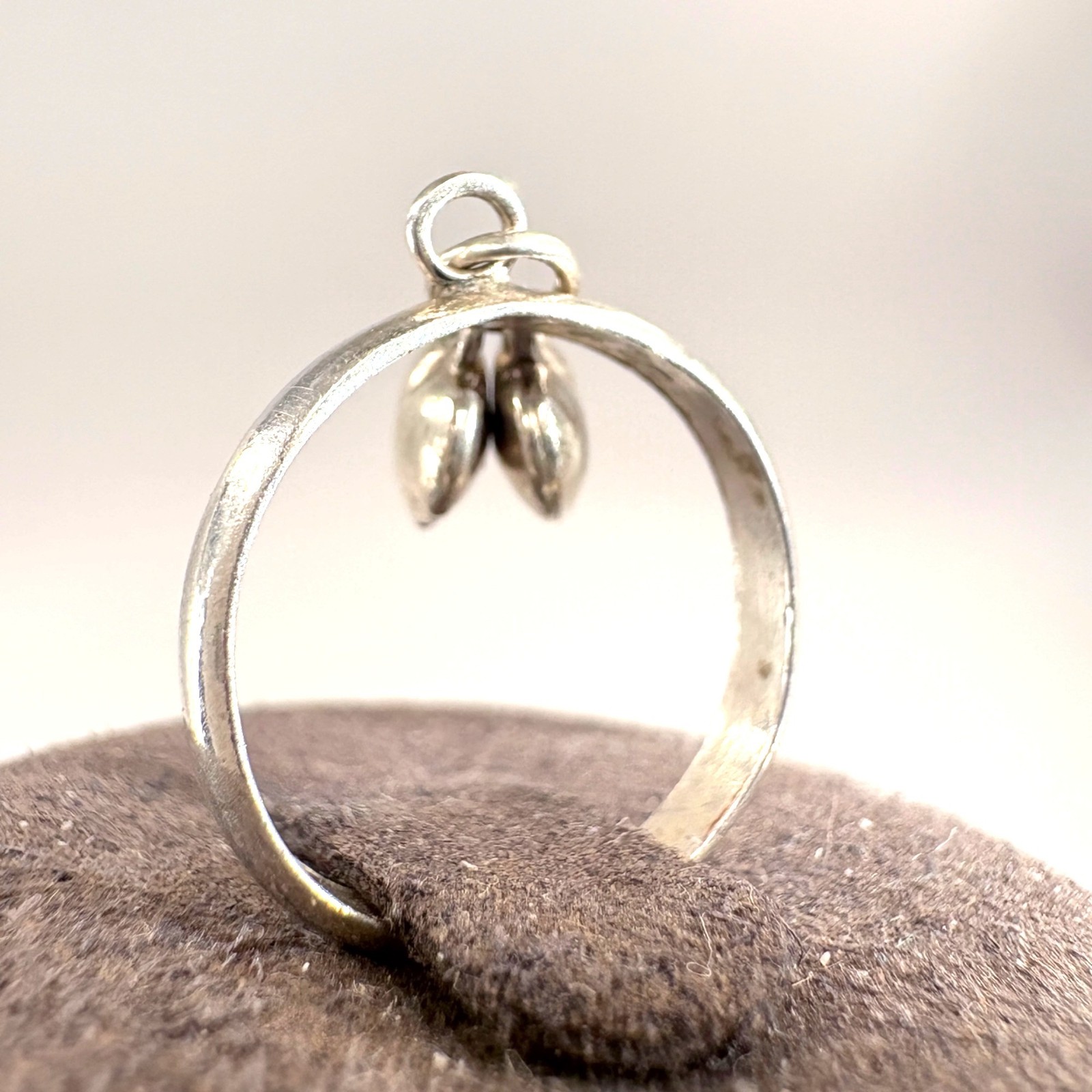 VTG Solid Sterling Silver 925 Dangling Hearts Des… - image 2