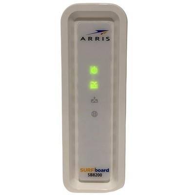 ARRIS SURFboard SB8200 DOCSIS 3.1 Cable Modem White 2 LAN Ports Power Adapter