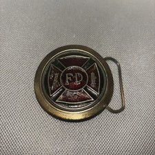 Vintage The Great American Buckle FD Fire Department 1977 Limited Edition 545"