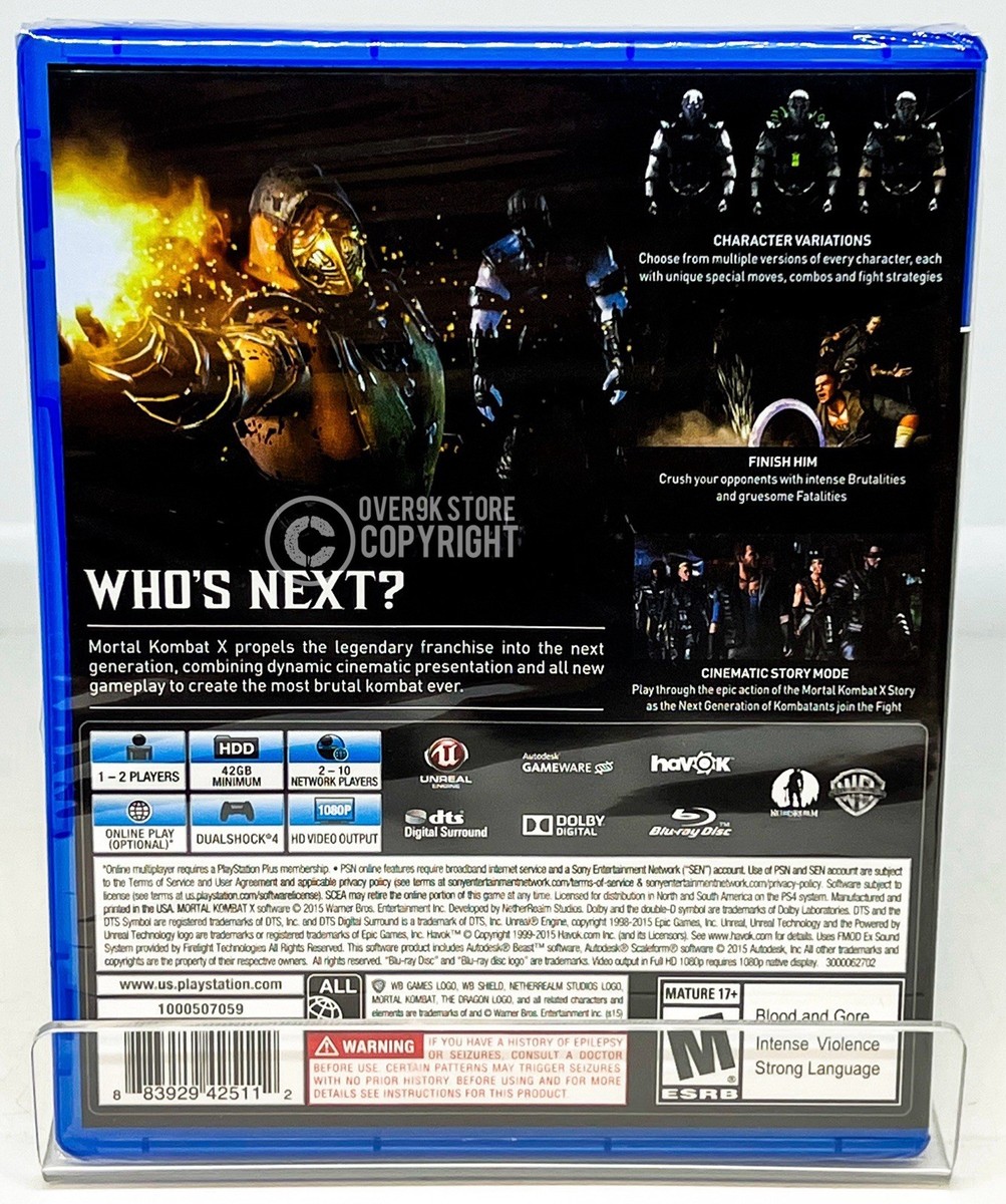 Mortal Kombat X - PS4 - Brand New | Factory Sealed | eBay