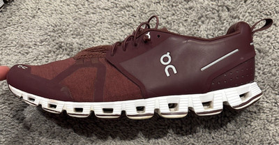 On Cloud Terry Mens Size 12.5 Red maroon Running Shoes Comfort Sneaker