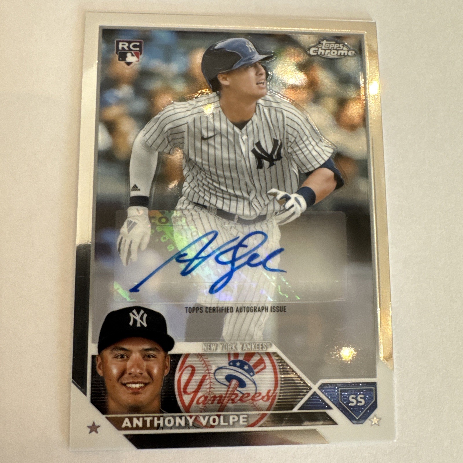 2023 Topps Chrome Update Anthony Volpe AC-AV Rookie Autograph Auto Yankees