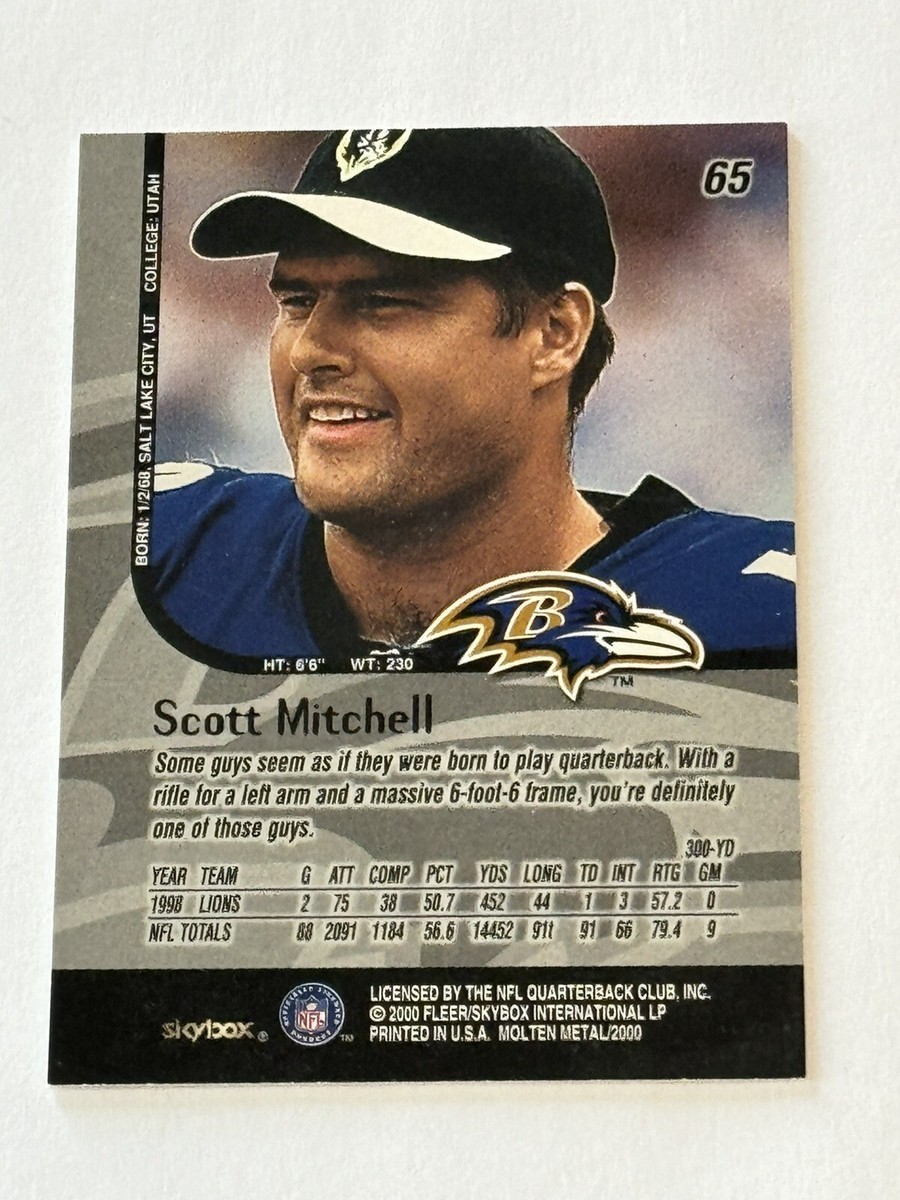 Scott Mitchell 2000 Skybox Metal Authentic Signed Autograph Auto