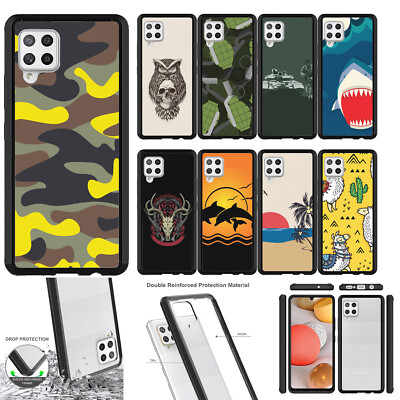 For [Samsung Galaxy A42 5G][BLACK BUMPER][Clear TPU Shield SET5]