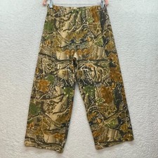 Cabelas Pants Boys Large Camo Hunting Seclusion 3D Elastic Waist Outdoor Cotton