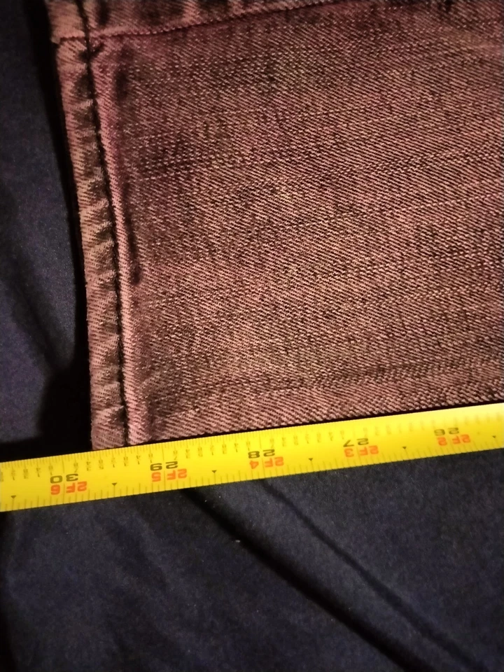 Pantalones de mezclilla Bullhead Jeans Juniors 7 ajustados cintura súper alta rojo púrpura para mujer Foto 3 de 4