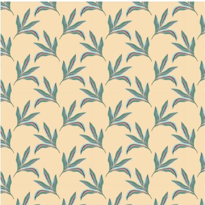 Paintbrush Studios Urban Jungle Tropical Leaf Cream Cotton Fabric By The Yard