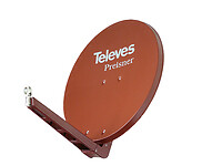 Televes S75QSD-Z   - 10.7 - 12.75 GHz - 38.5 dBi - Red - Aluminium - 75 cm - 750