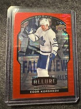 2020-21 Upper Deck Allure Egor Korshkov Red Rainbow Rookie RC Maple Leafs Card