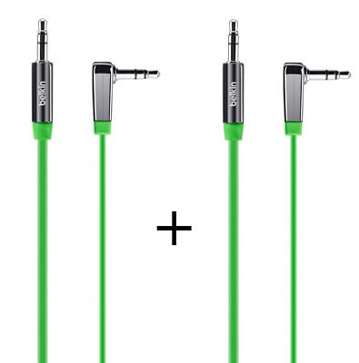 Belkin Audio Kabel 3,5mm Klinke Stecker AUX Stereo Klinkelkabel gewinkelt [