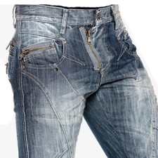 Jeans uomo Cipo & Baxx SILVER ZIPP denim taglio dritto C-751 tutte le taglie Nuovo  