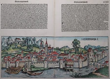 Konstanz - Constancia - Hartmann Schedel - Original Woodcut from 1493