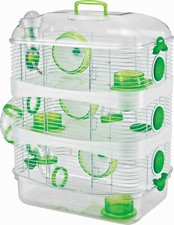 Acrylic 3-Solid Levels Dwarf Hamster Rodent Gerbil Mice Mouse Home Habitat Cage