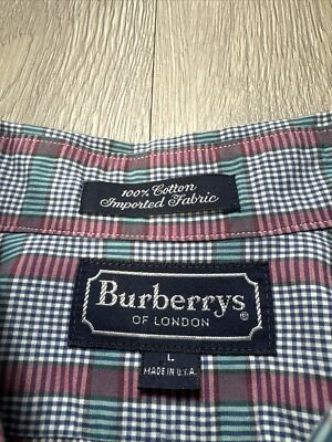 Vintage Burberrys Shirt Mens Large Long Sleeve Button Up Vintage Burberrys Shirt Mens Large Long Sleeve Button Up