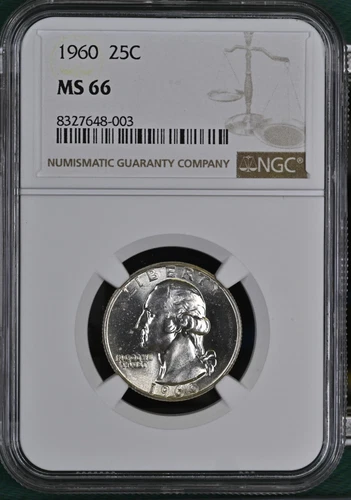 1960 Silver Washington Quarter NGC MS66