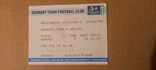 GRIMSBY TOWN v WOLVERHAMPTON WANDERERS MATCH TICKET 1998/9