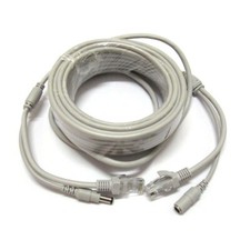 30m 100ft CCTV Network Cable RJ45 IP DC Power Ethernet Extension cord For Camera