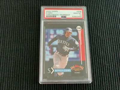 ⚪︎bizarrree⚪︎ 2020 TOPPS #208 ICHIRO *THROWBACK THURSDAY PSA 10 GEM MINT