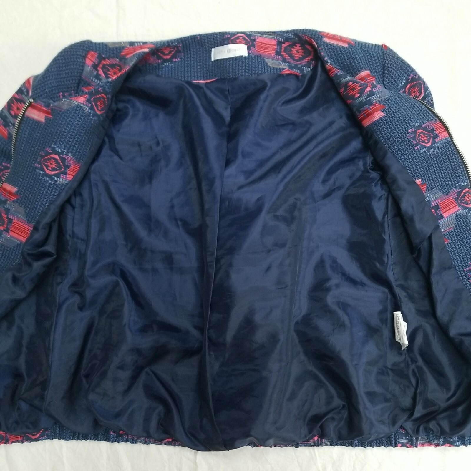 Cache Cache Jacket Aztec Geometric Blue Cotton Bo… - image 4