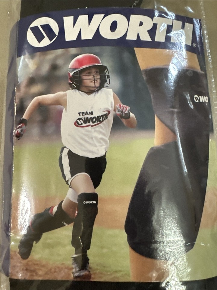 Worth Sliding Leg Guard S/M Softball Baseball Knee Protection Black eBay