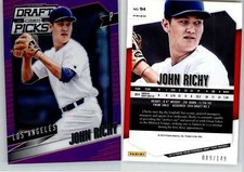 John Richy 2014 Prizm Draft Picks Purple #94 /149 Dodgers