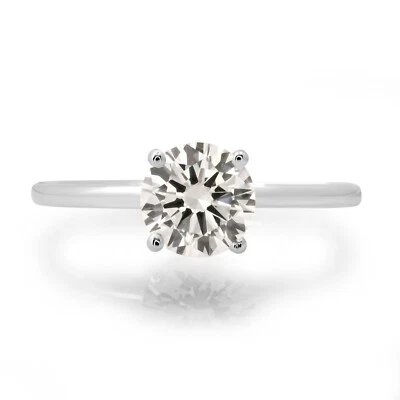 Lab Diamond Verlobungsring 14K Weißgold 1.06 ct Hidden Halo IGI Zertifikat - Bild 1 von 4