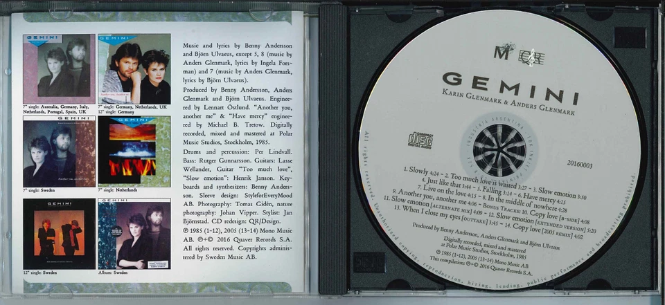 Gemini (ABBA) - Gemini · The First Album + 5 Bonus Tracks (CD, Limited Release) - Bild 4 von 4