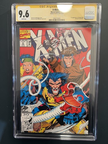 X-MEN #4 CGC 9.6 1992 1ST APPEARANCE OF OMEGA RED SIGNED BY JIM LEE  MARVEL