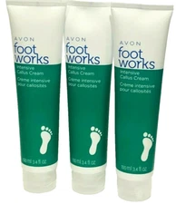 AVON FOOT WORKS INTENSIVE CALLUS CREAM 3.4 FL OZ SEALED 3 CREAMS