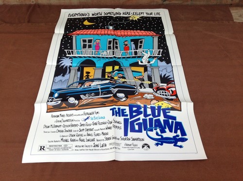 1988 The Blue Iguana Original Movie House Full Sheet Poster