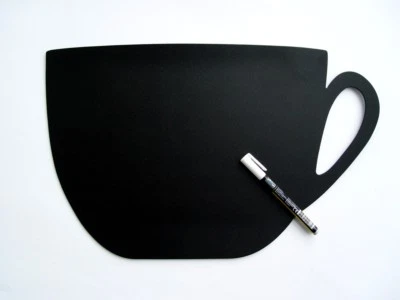 Silhouette Deko Tafel Kreidetafel Wandtafel Chalk Boards Tasse 28x44cm
