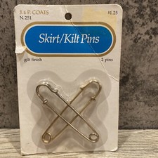 Kilt Pin Skirt Pin Vintage J  P Coats Skirt/Kilt Pins